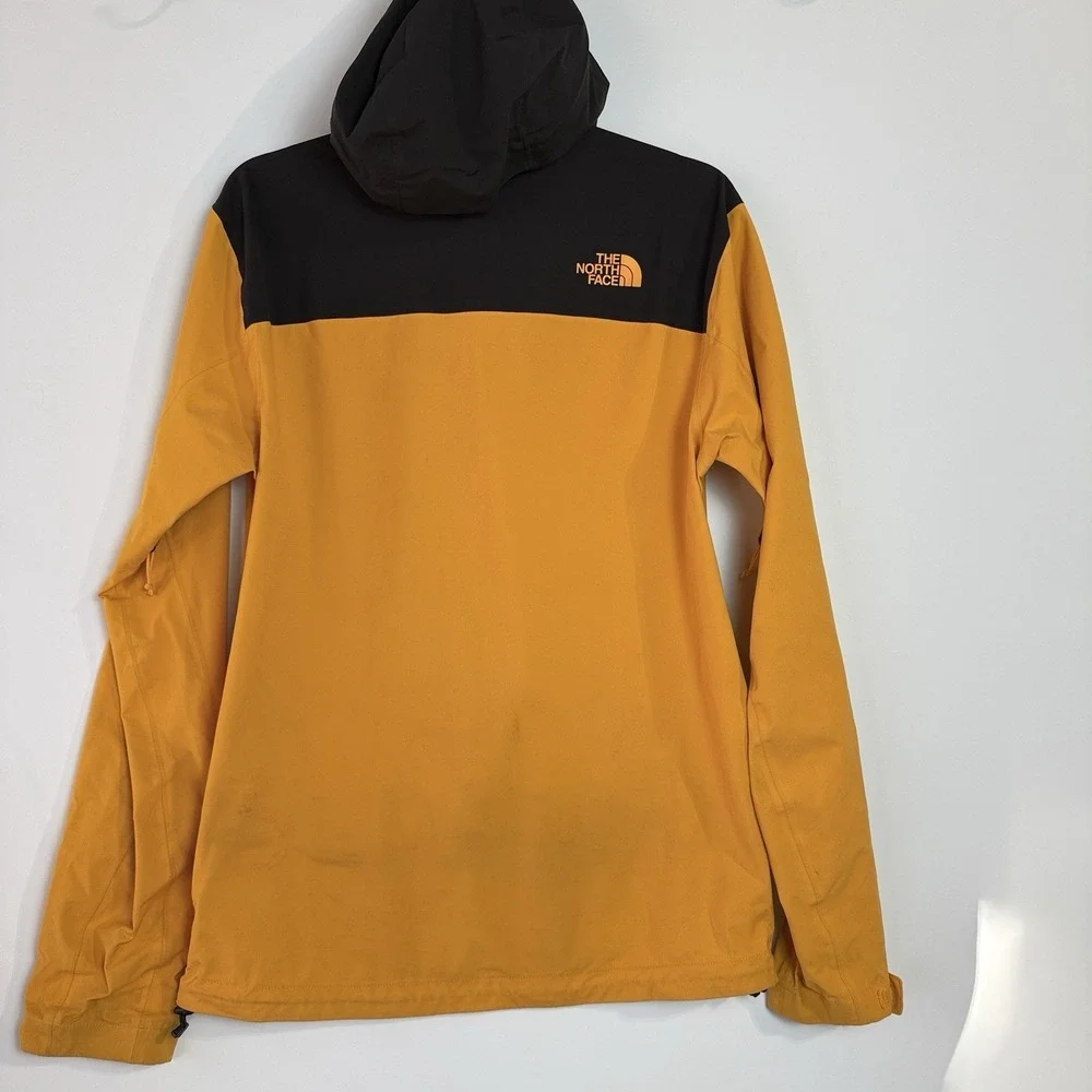 The North‎ Face Leonidas 2 Jacket Mens Small Yellow Black Hood Shell